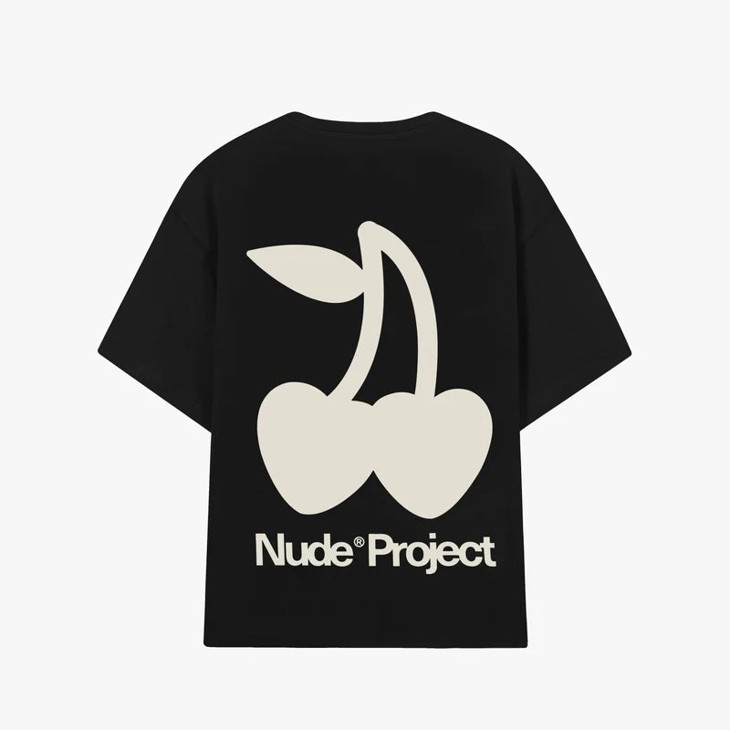 T-Shirt Nude Project "Cherry Logo Tee Black"